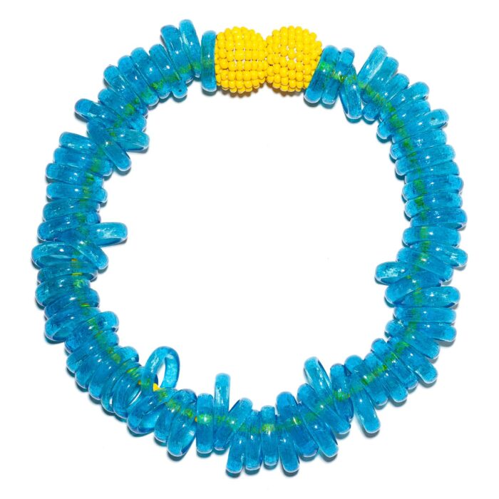 contemporary jewelry germany monica nesseler necklace rialto blue yellow