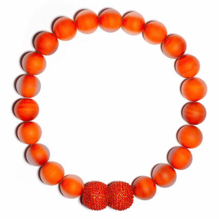 Castello contemporary necklace orange glass kettenmacherin monica nesseler