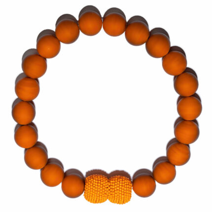 Contemporary necklace orange murano glass kettenmacherin monica nesseler