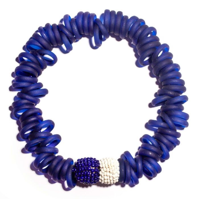 Halskette blau Muranoglas kettenmacherin monica nesseler