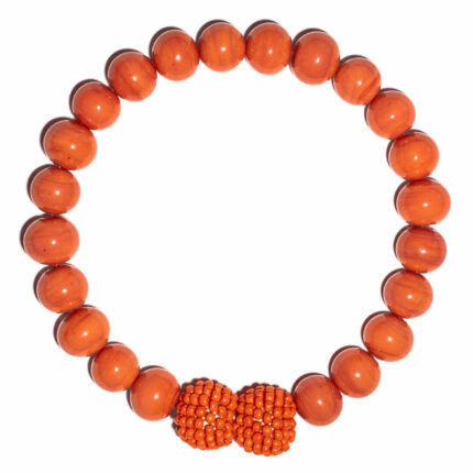 Murano Glass Necklaces salmon opaque jewellery necklace monica nesseler