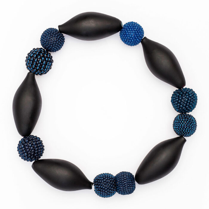 black murano glass necklace jewelry Monica Nesseler