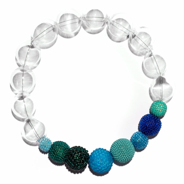 german jewelry murano glass blue green Monica Nesseler