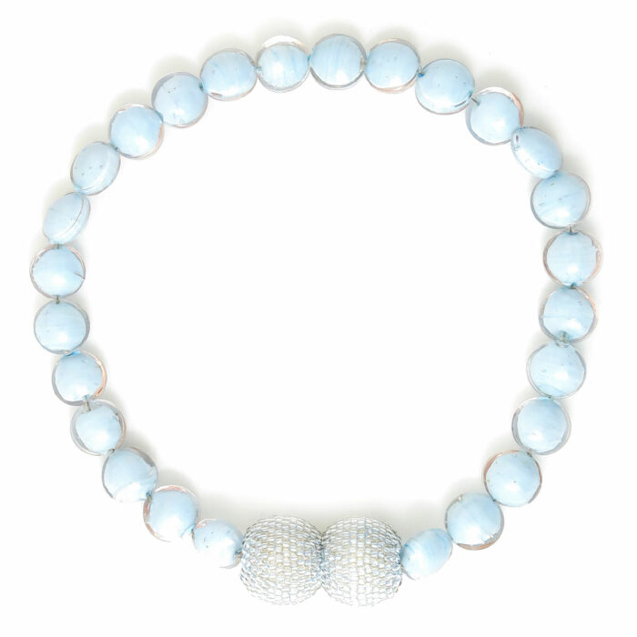 Murano glass necklace white Kettenmacherin Monica Nesseler Dorsoduro