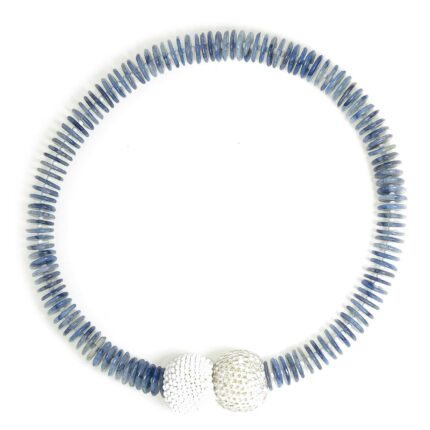 stone necklace Bruneck bluegrey white Monica Nesseler