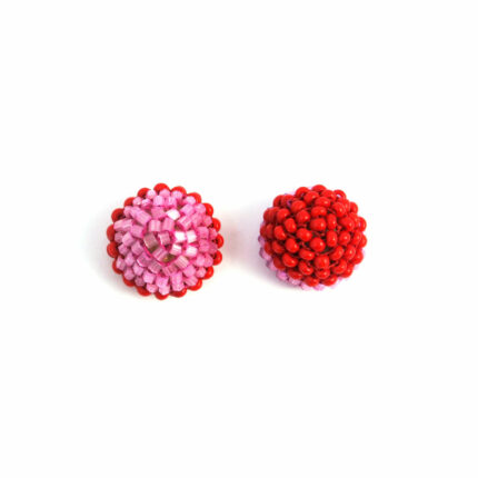 bicolor rose red earrings jewelry europe Kettenmacherin Monica Nesseler