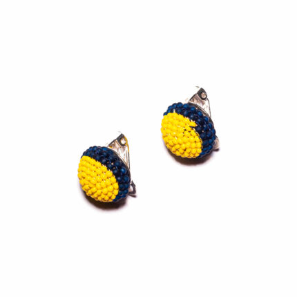 yellow blue earrings Kettenmacherin Monica Nesseler
