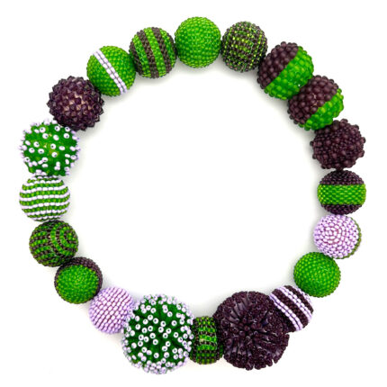 Murano Necklace rhododendrons green Kettenmacherin